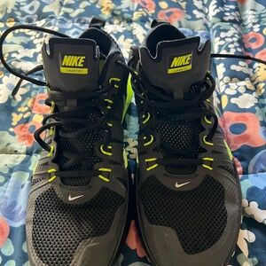 Nike Black and Neon Green Athletic Shoes